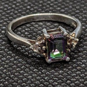 Sterling .925 and Mystic Topaz ring